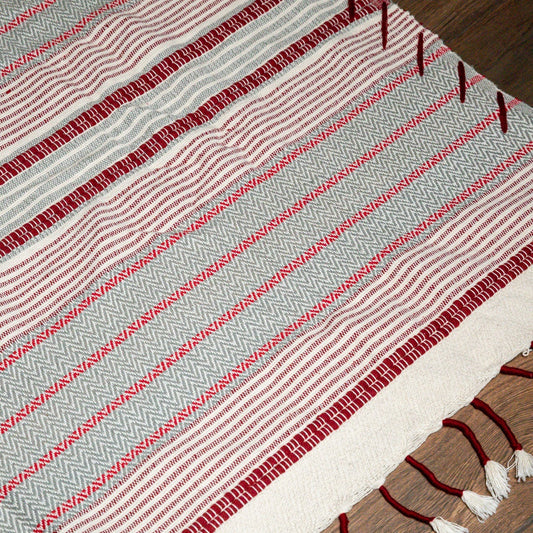 Beautiful Stripes and tassels on throws 