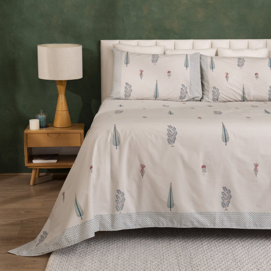 ARCTIC BLOCK PRINTED BEDSHEET SET