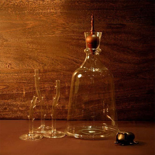 Hookka Water Jug With Stopper | Glass Carafe with Lid