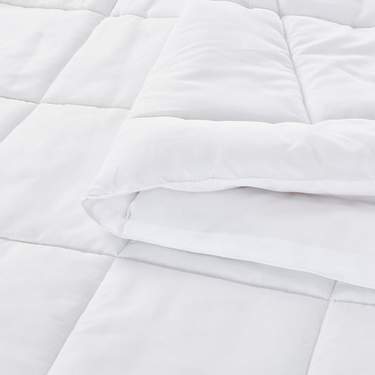 Aurora Micro Fabric Cotton Comforter | White Bed Comforter Blanket