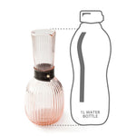 Size comparison of carafe with bottle