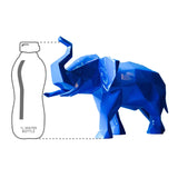 height comparison of elephant showpiece with 1l bottle