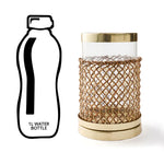 Comparison of Woven wicker glass candle with bottle