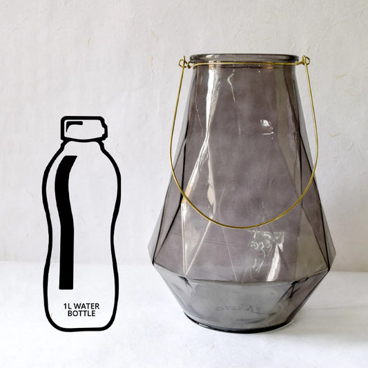 candle lantern in comparison to a 1l bottle