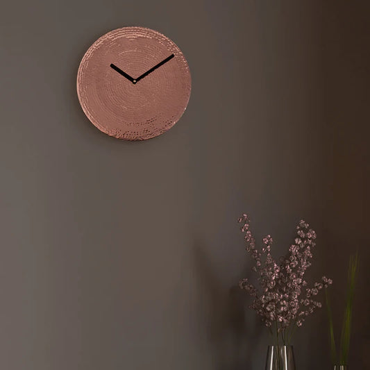 Hand-Beaten Brass Wall Clock | Modern Wall Decor | Gift Item