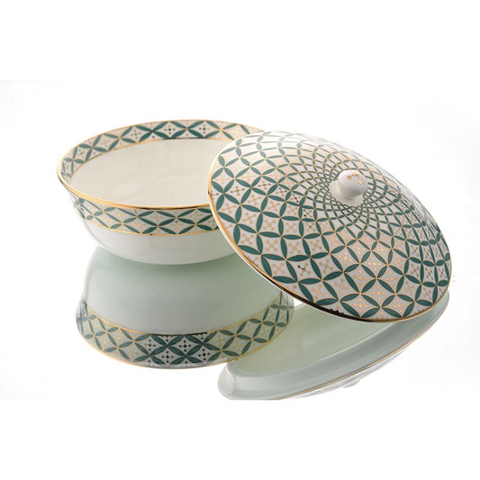 white fine ceramic bowl