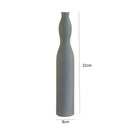 Flute shaped grey vase dimensions