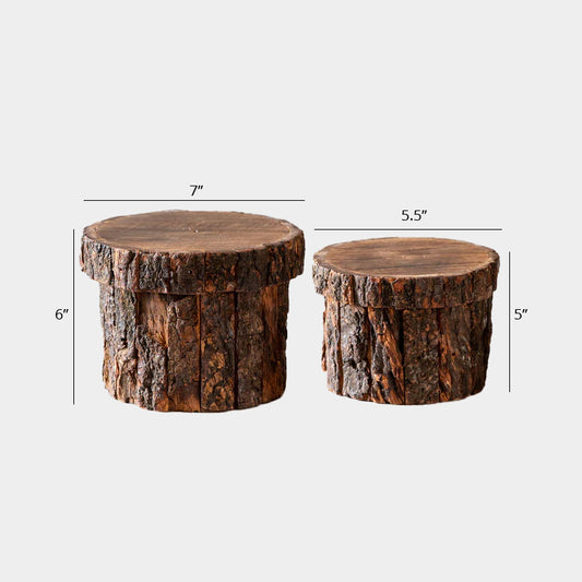 Dimension of wooden bark