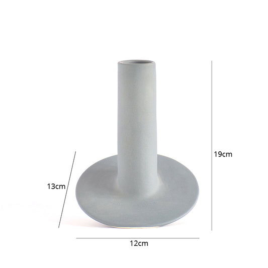 Dimensions of ceramic charcoal black vase