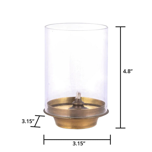 Dimension of glass lantern 