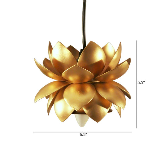 Dimensions of Sarover gold pendant light fixture