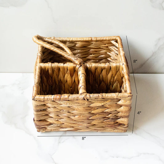 Wicker storage basket