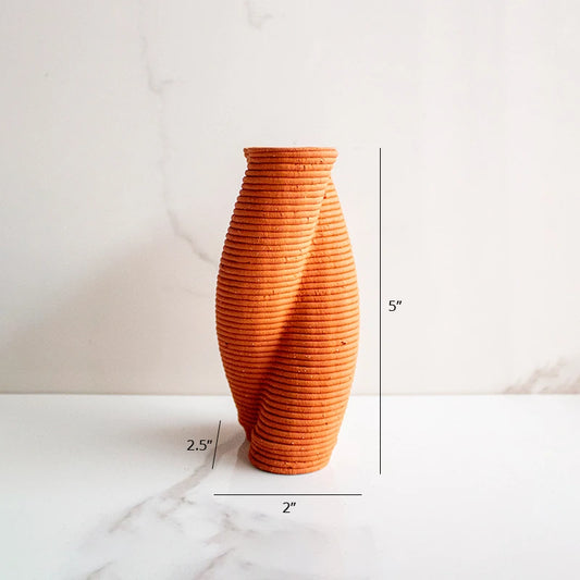 Dimension of twisted flower vase
