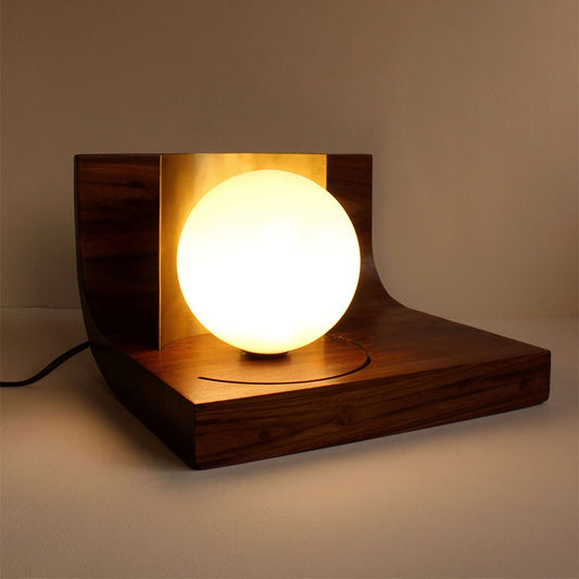 Moving Shade Lamp | Wooden Table Lamp