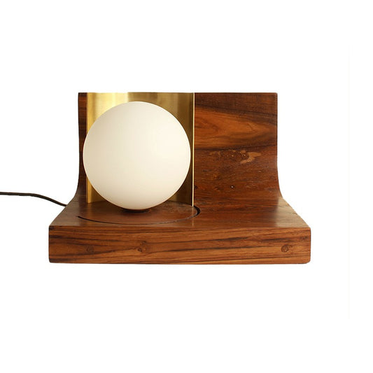Moving Shade Lamp | Wooden Table Lamp