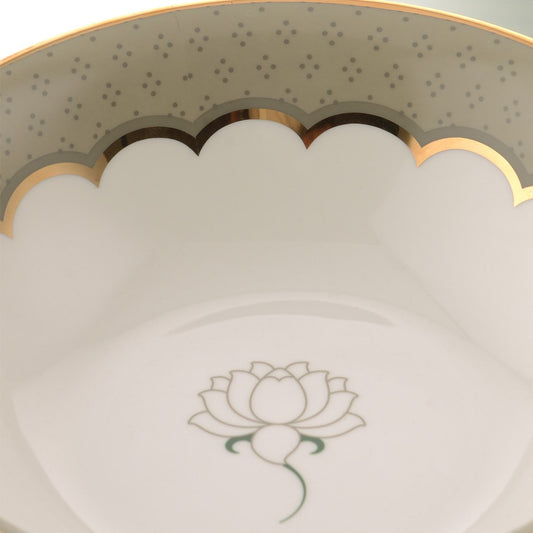 Pichwai inspired bone china serving bowl