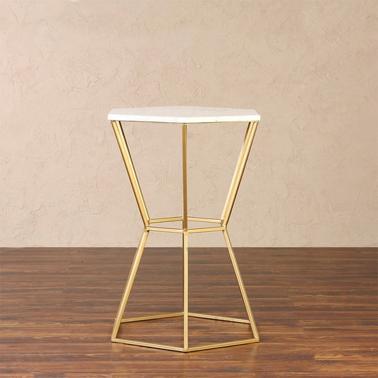 Elegant hexagonal side table 