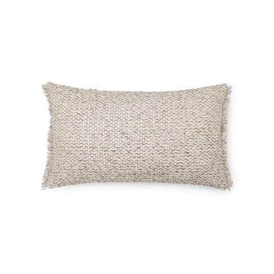 Rectangular foggy dew pillow with soft fringe