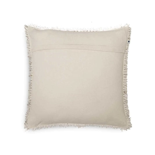 Off-white plain cushion with back side view