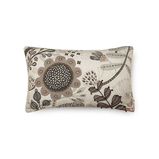 Floral design cushion in rectangular shape