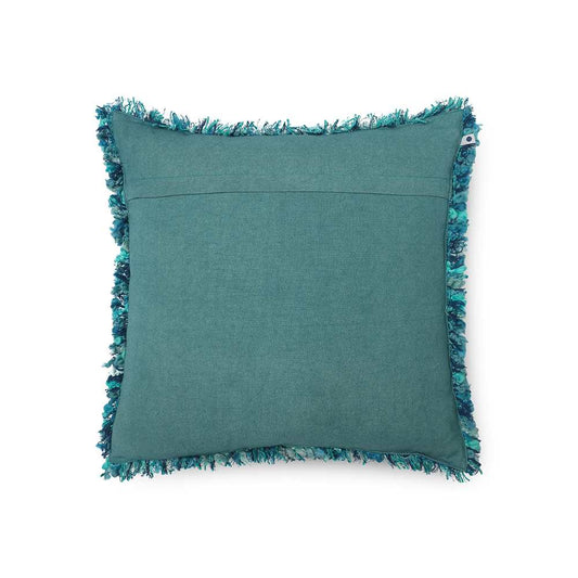 Blue cushion with soft texture