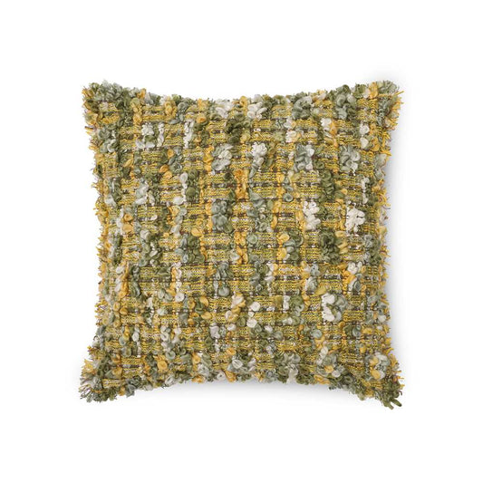 Square fringed cushion in square shape
