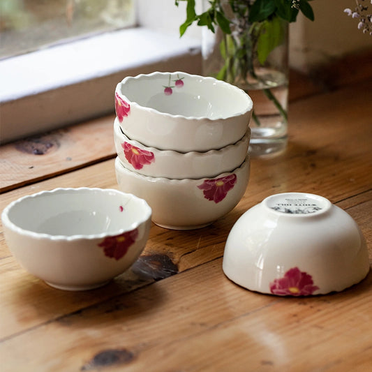 Pastoral Katori Bowl Set of 4 or 6 | Dip Bowl Set | Porcelain Chutney Bowl