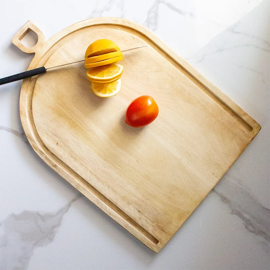 Trough vegetable cutting board