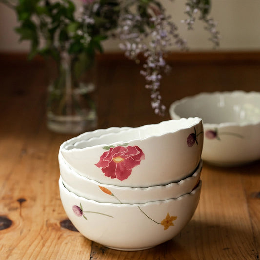 Pastoral Fruit Bowl | Ramen Bowl | Porcelain Salad Bowls