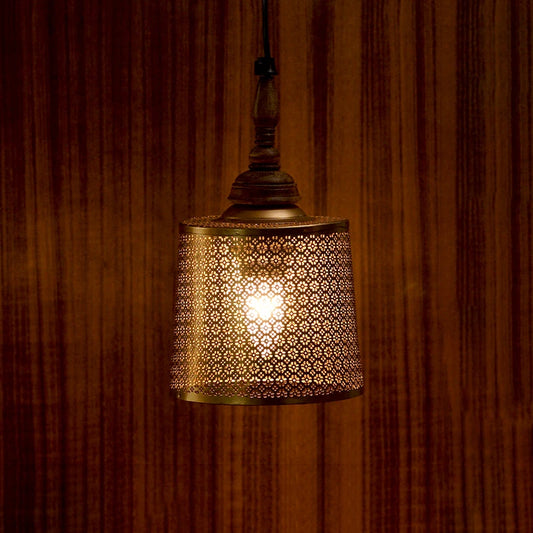 Antique Gold Pendant Hanging Light | Metal Hanging Lamp