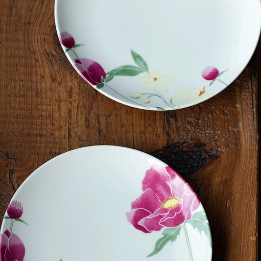 Anemone White Porcelain Dinnerware Set of 2