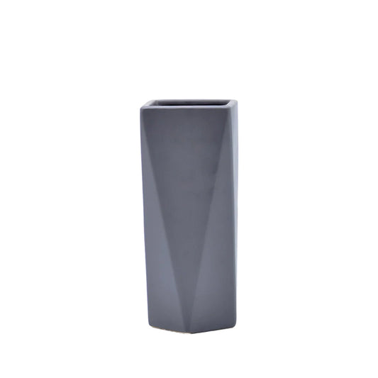 Geometric black vase
