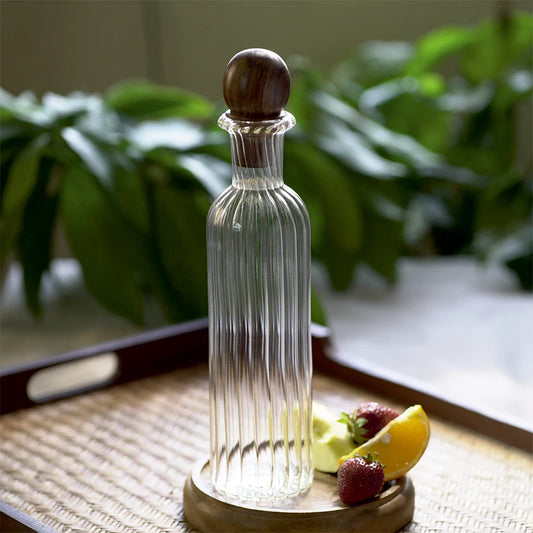 Neer Glass Water Bottle | Glass Carafe with Lid