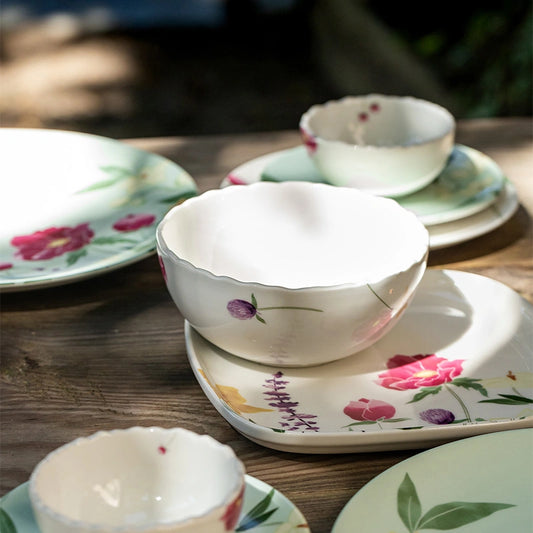 Pastoral Fruit Bowl | Ramen Bowl | Porcelain Salad Bowls