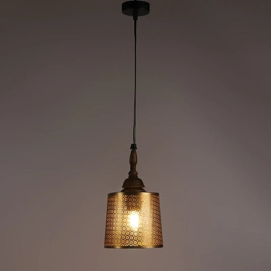 Antique Gold Pendant Hanging Light | Metal Hanging Lamp