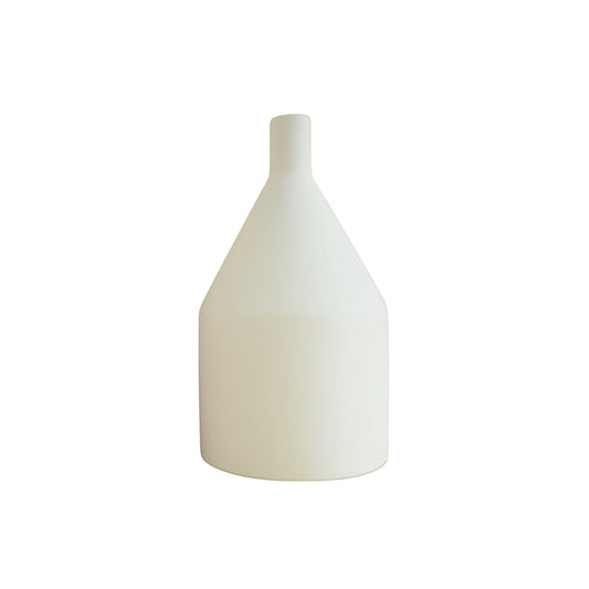 classic white vase in ceramic