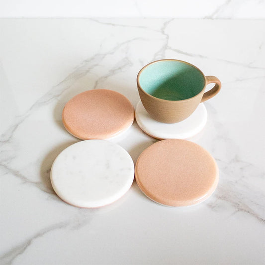 Up-down Marble Coasters for Drinks Set of 6