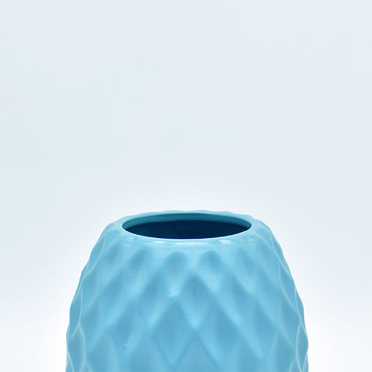 Delilah blue vase close up