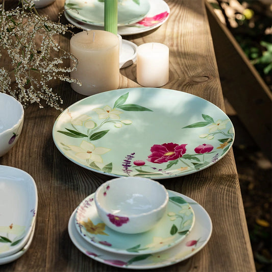 Pastoral White Porcelain Dinnerware Set