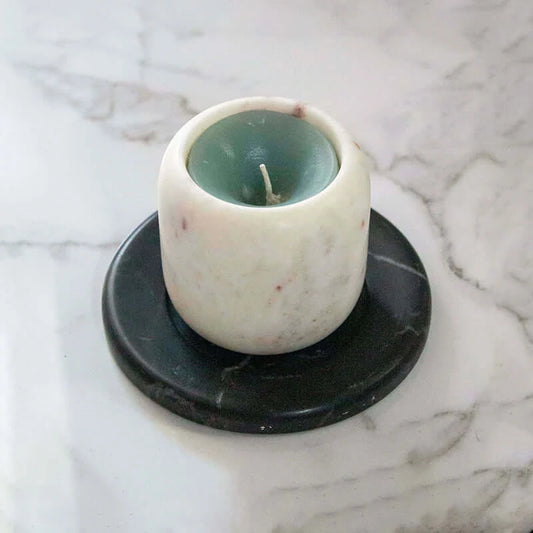 Aromatic Carrara Candle | Marble Candle Holder | Festive Gift Item