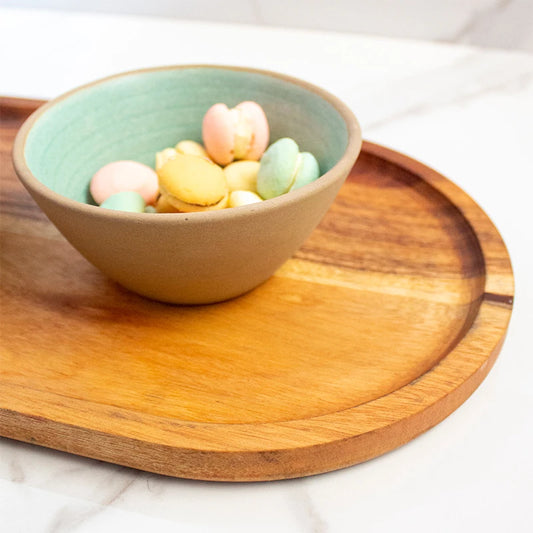 Elliptical Wooden Tea Tray | Serving Tray | Tray for Kitchen & Dining