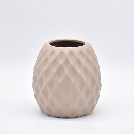 Delilah cross ceramic vase in khaki