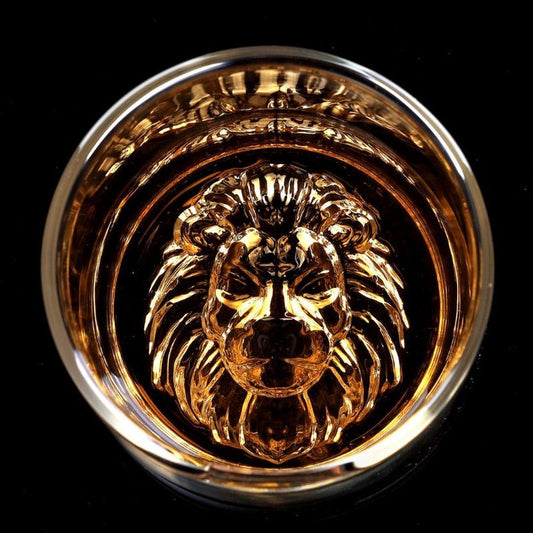 Lion Whiskey Glass | Bar Glasses for Whiskey & Rum | Premium Barware