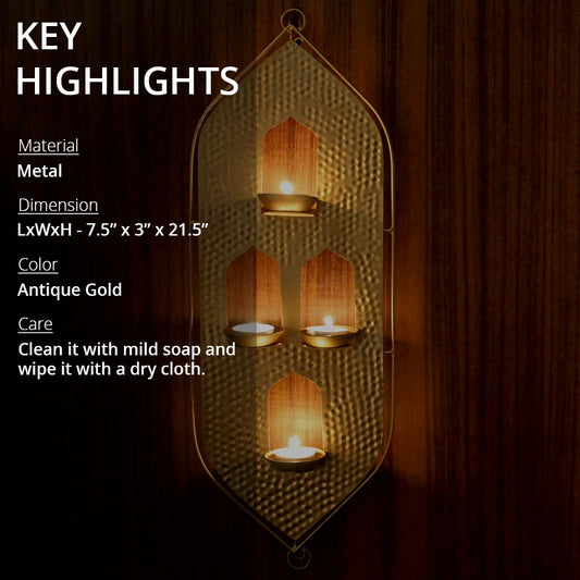 Key highlights of wall hanging candle holder