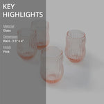key highlights roseate pink drinking glass