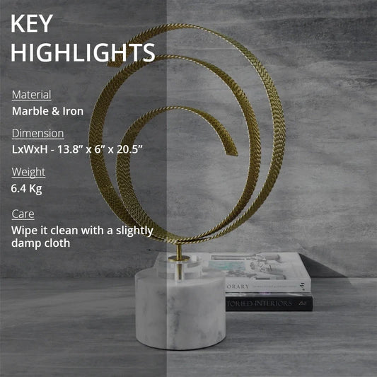 Key highlights of Althea Golden Spiral Showpiece for Home