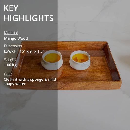 Key highlights of Wooden tray