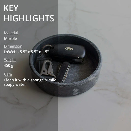 key hightlights of marble trinket holder