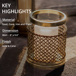 Key Highlights of a Woven Wicker Candle Hurricane