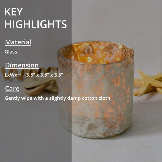 Key highlights of ivory and gold candle holder